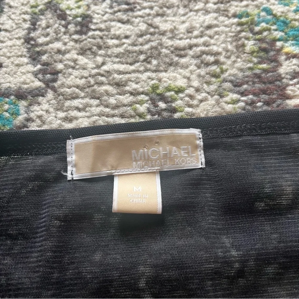 Michael Kors black and gold sequins blouse
